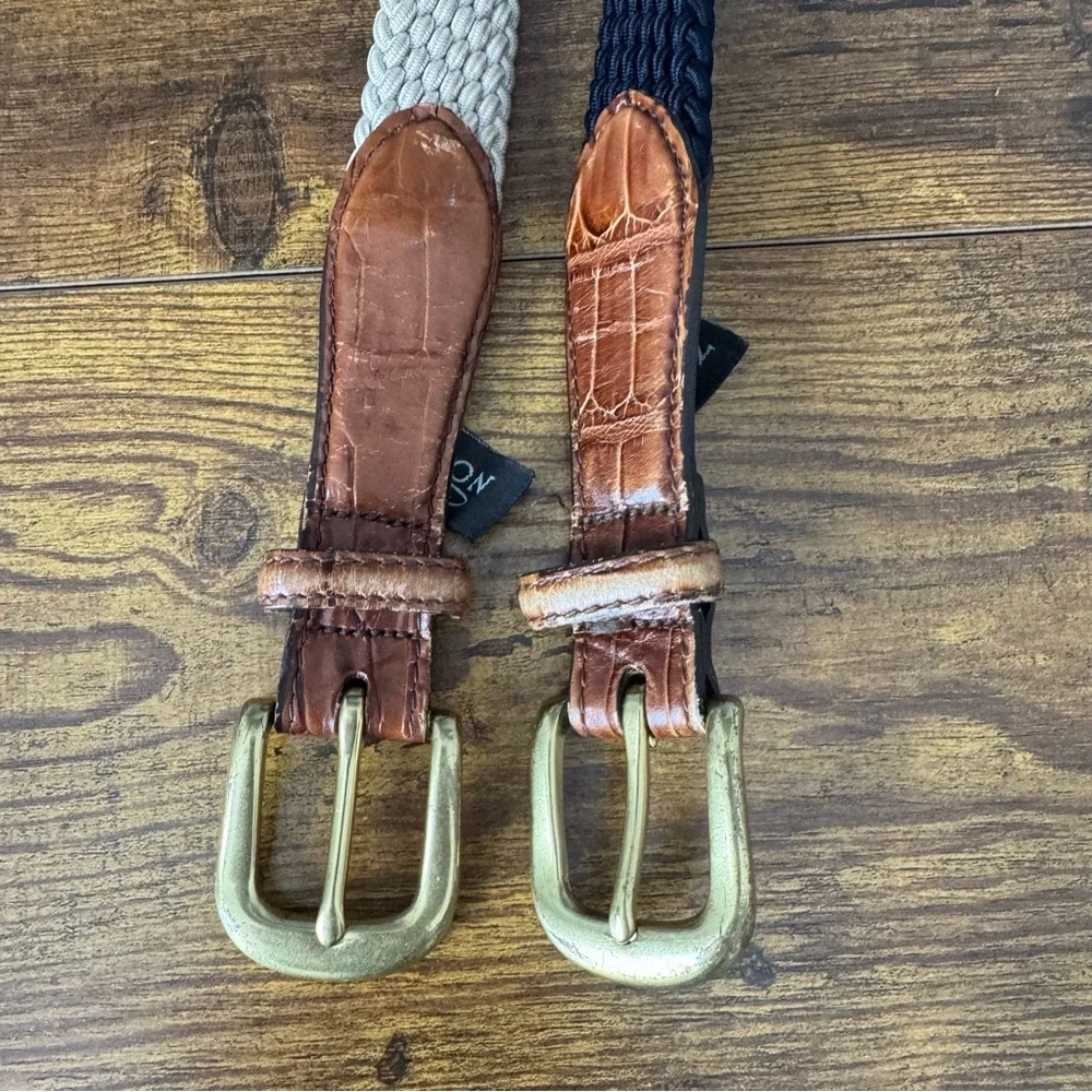 Brighton Brown and‎ Black Braided Belt Duo